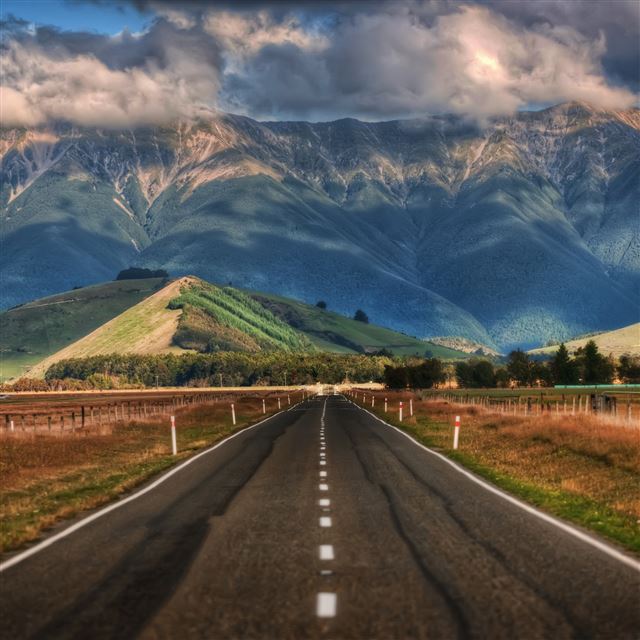 2048x2048 Road in New Zealand - road iPad Air Wallpaper