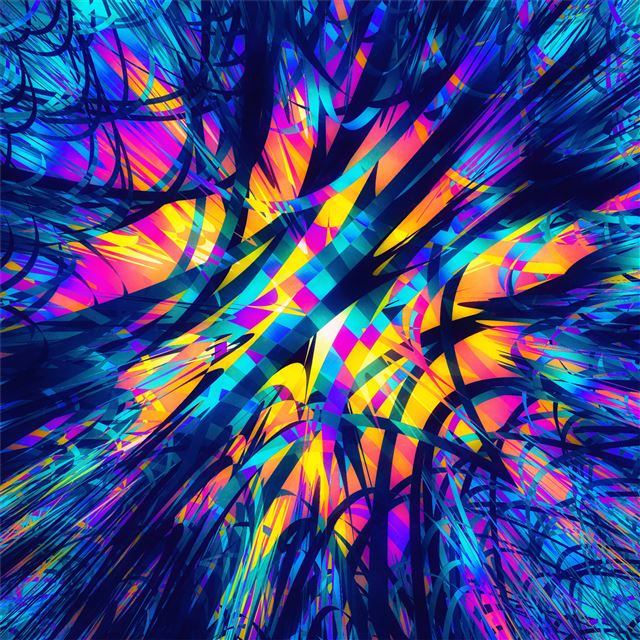 2048x2048 abstract destruction 4k - behance iPad Air Wallpaper