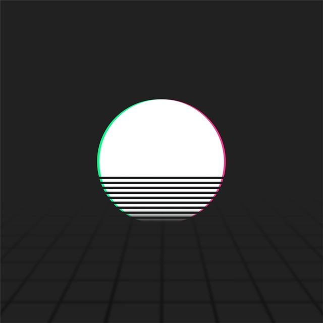 2048x2048 retrowave abstract - dark (black) iPad Air Wallpaper