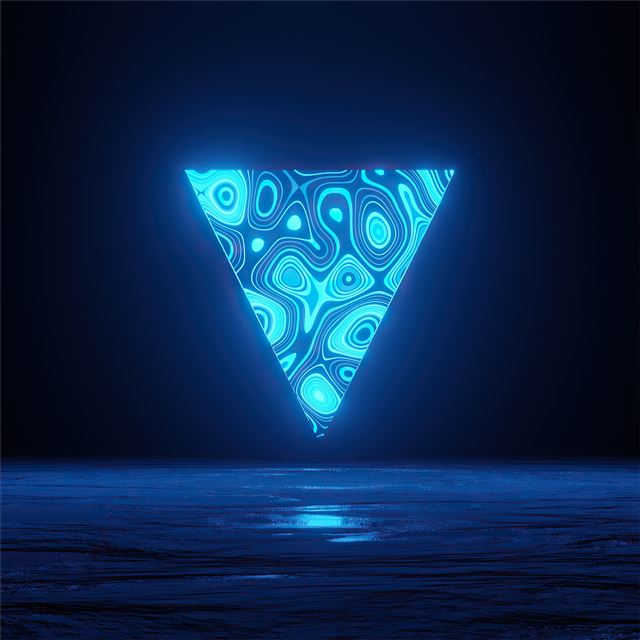 2048x2048 blue triangle variant abstract 4k - artwork iPad Air Wallpaper
