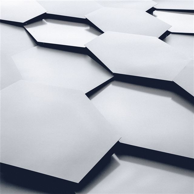 2048x2048 hexagon abstract 5k - 3d iPad Air Wallpaper