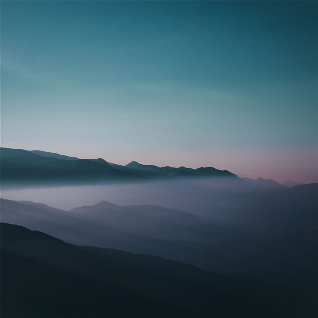 2048x2048 early morning fog sky mountains - 4k iPad Air Wallpaper