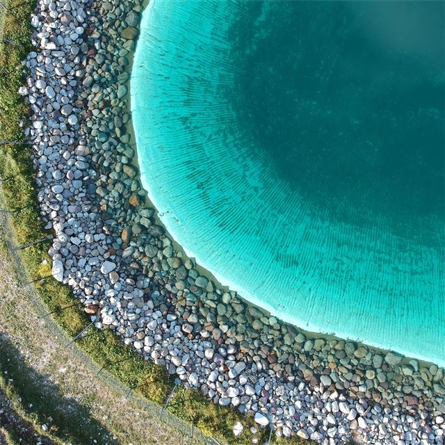 2048x2048 coast rocks stones waterbody 4k - stones iPad Air Wallpaper