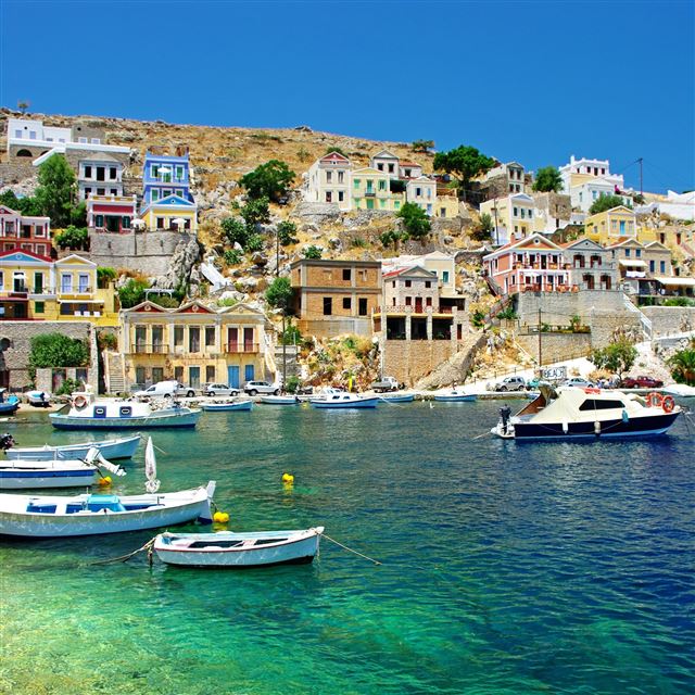 2048x2048 Greece Coast View - river iPad Air Wallpaper