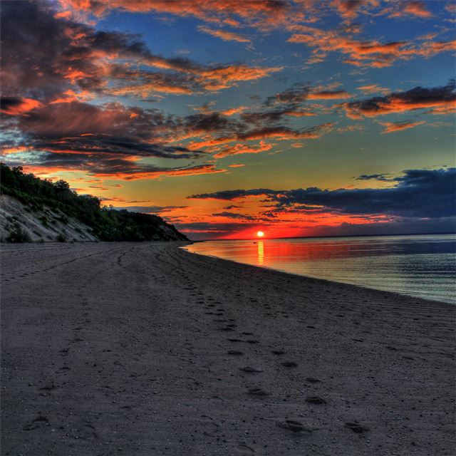 2048x2048 sunset island 5k - island iPad Air Wallpaper