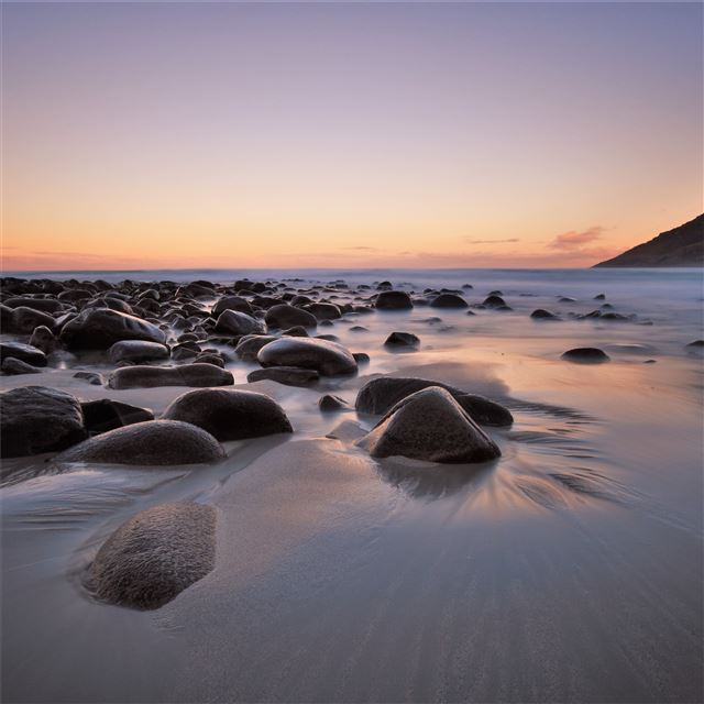 2048x2048 rocks mountains beach 4k - rocks iPad Air Wallpaper