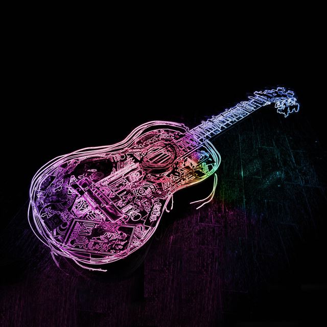 2048x2048 Guitar - purple iPad Air Wallpaper