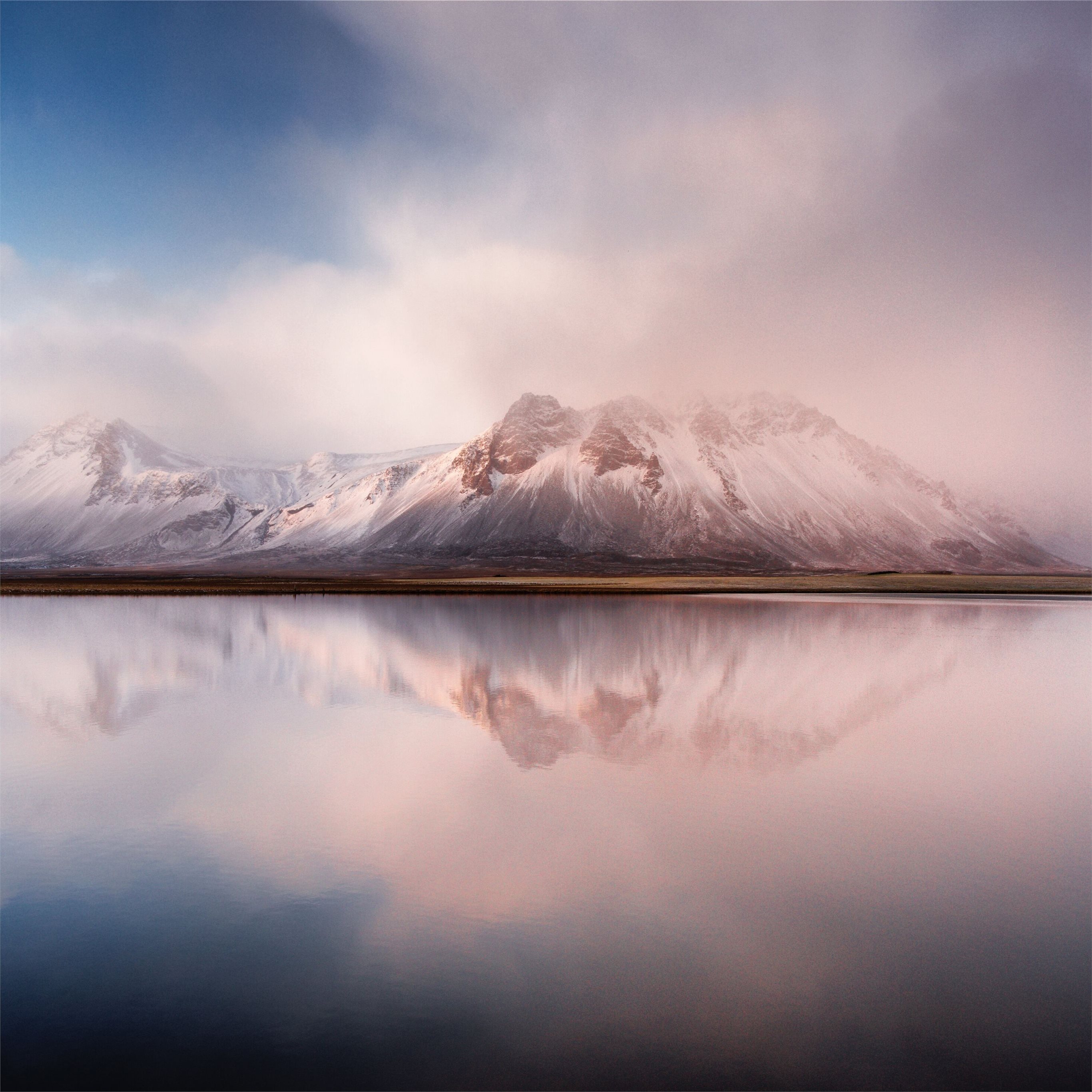 calm lake mountains 8k iPad Air Wallpapers Free Download