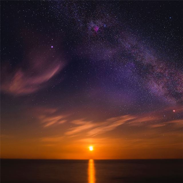 2048x2048 milky way night sky 4k - milky way iPad Air Wallpaper