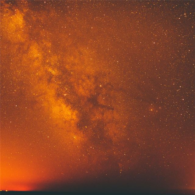 2048x2048 red milky way galaxy space night stars 5k - milky way iPad Air Wallpaper