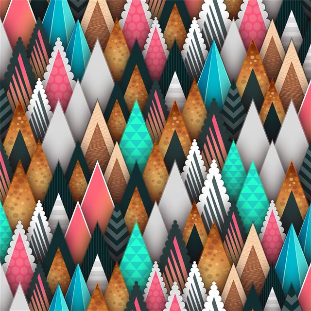 2048x2048 abstract sharp shapes 5k - colorful iPad Air Wallpaper