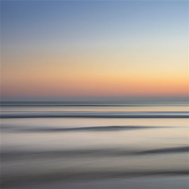 2048x2048 ocean horizon sunset wave minimalism - minimalism iPad Air Wallpaper