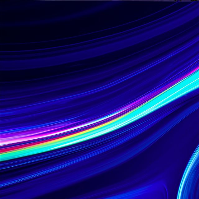 2048x2048 abstract blue led 4k - digital art iPad Air Wallpaper