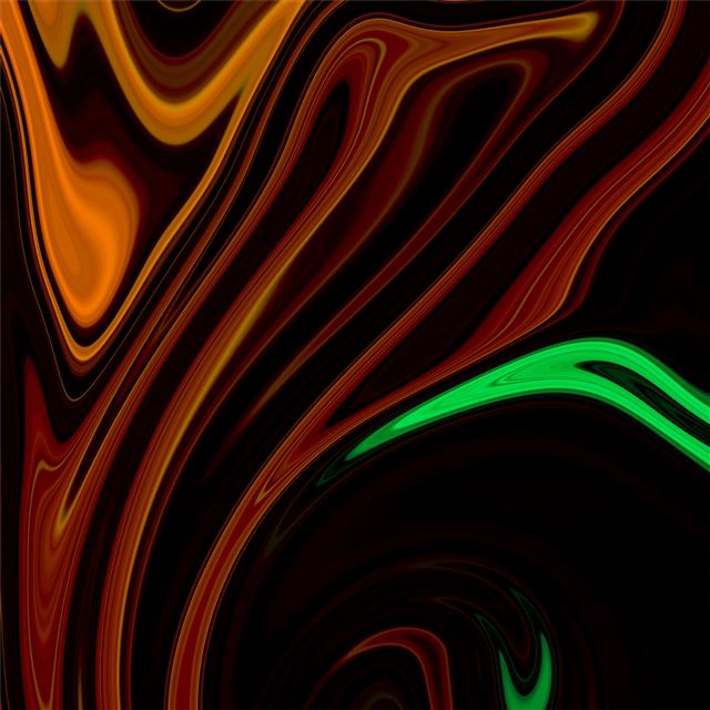 2048x2048 orange green float 4k - artist iPad Air Wallpaper