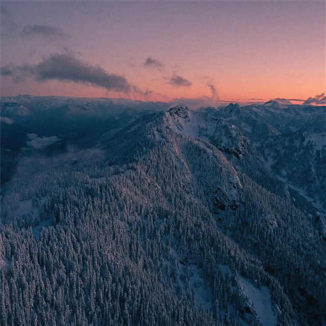 2048x2048 snow mountains landscape 4k - landscape iPad Air Wallpaper