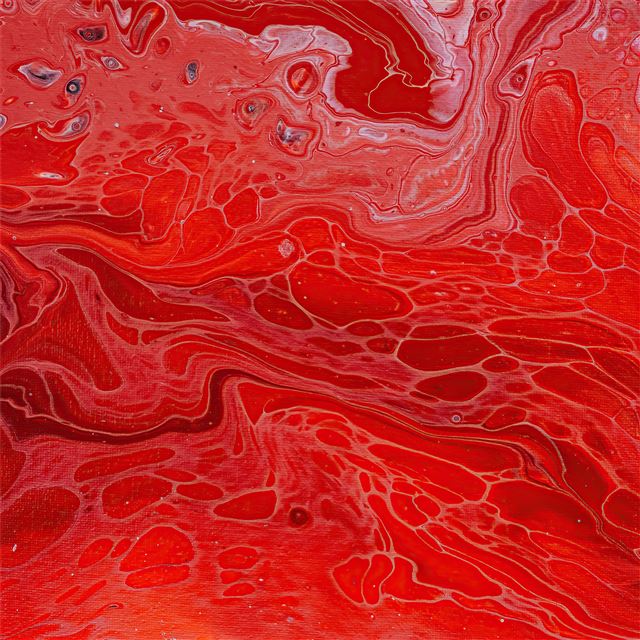2048x2048 red rocks ornament arcylic pouring 4k - artwork iPad Air Wallpaper