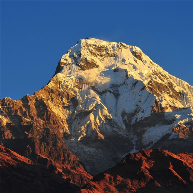 2048x2048 annapurna massif mountain range nepal 4k - world iPad Air Wallpaper
