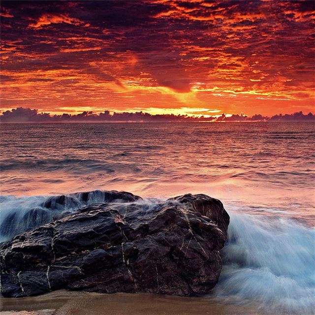 2048x2048 rock clouds dusk 5k - sunset iPad Air Wallpaper