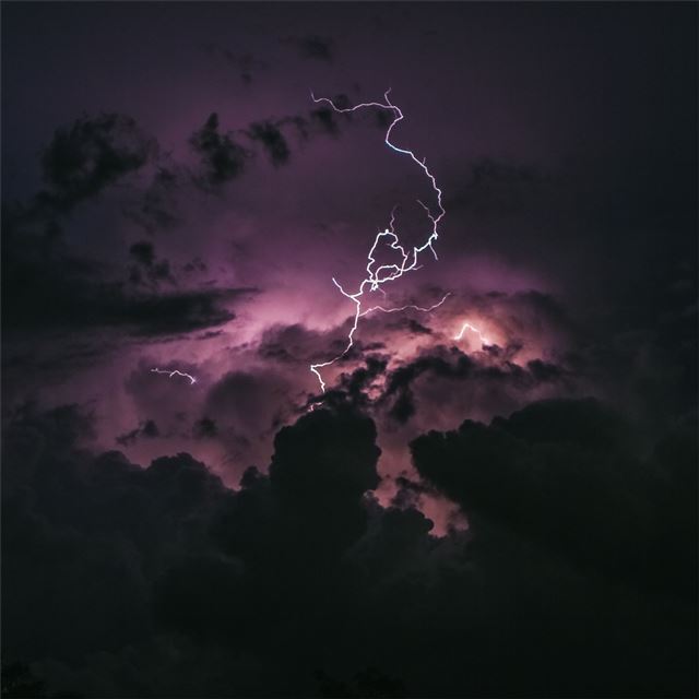 2048x2048 storm lightning cloud - clouds iPad Air Wallpaper