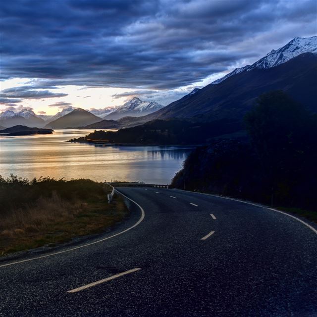 2048x2048 Road along - road iPad Air Wallpaper