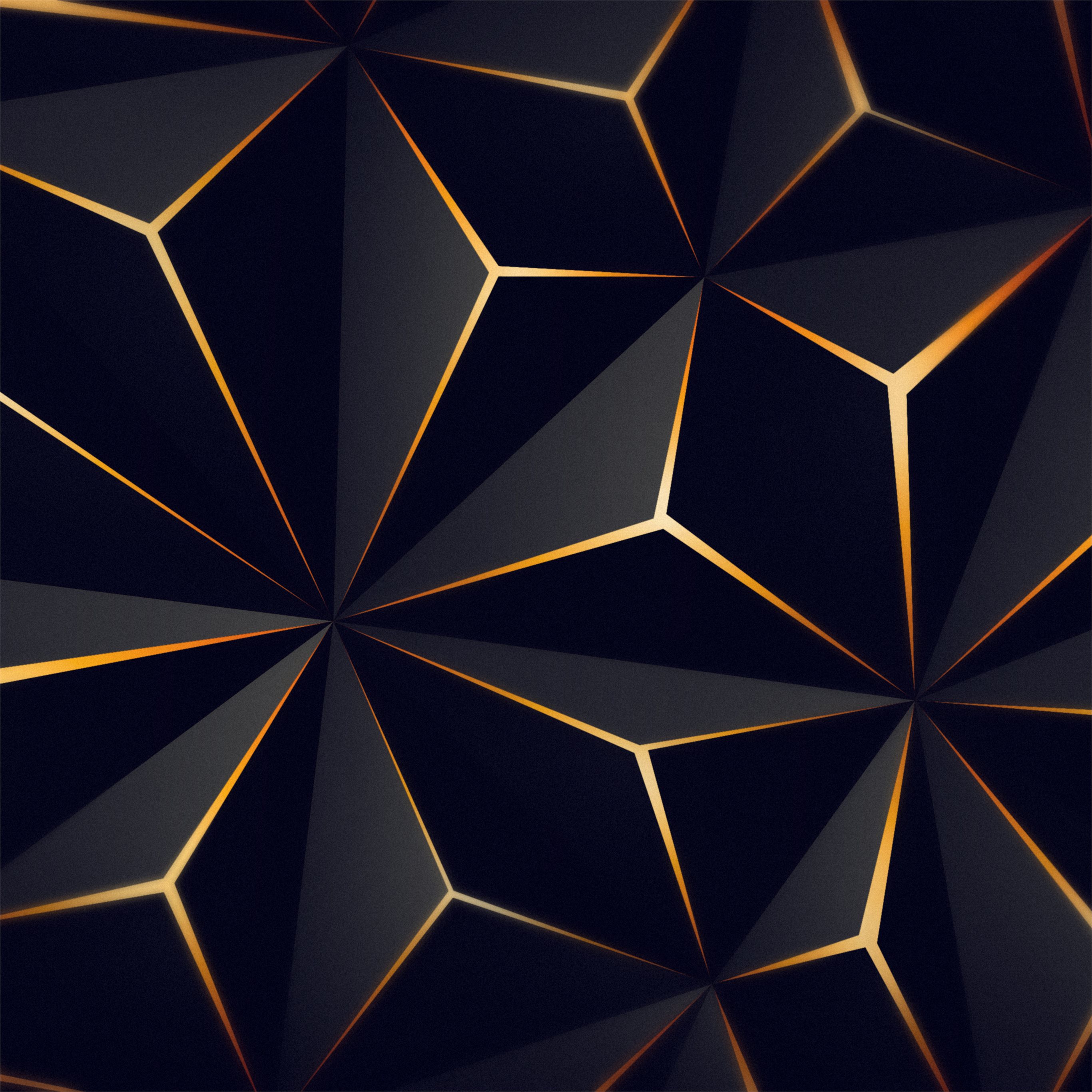 Triangle Solid Black Gold 4k Ipad Air Wallpapers Free Download