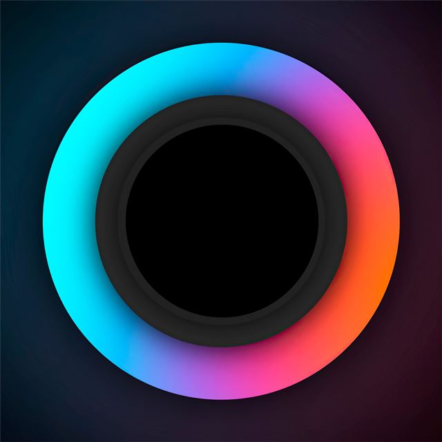 2048x2048 glowing circle 5k - 4k iPad Air Wallpaper