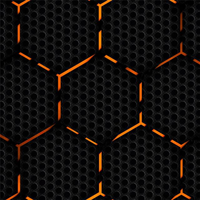 2048x2048 polygon orange abstract 4k -  iPad Air Wallpaper