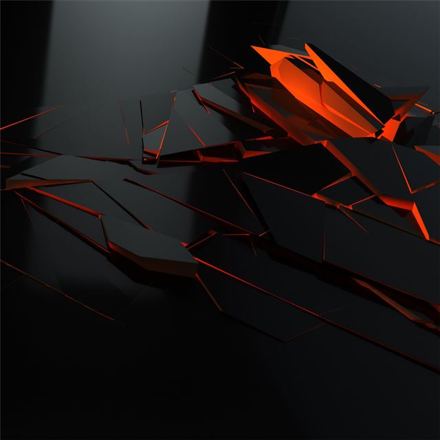 2048x2048 broken glass pieces red 4k - artwork iPad Air Wallpaper