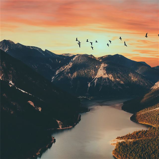 2048x2048 stilness calmness 4k - lake iPad Air Wallpaper