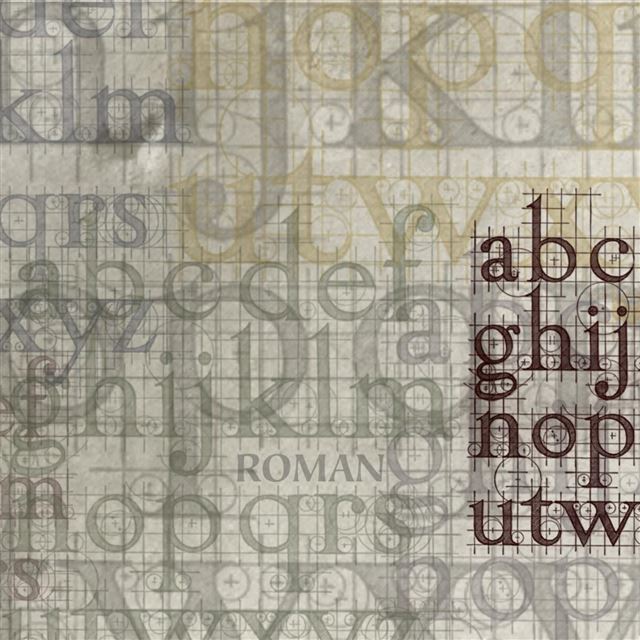 2048x2048 Letters Alphabet Layering -  iPad Air Wallpaper