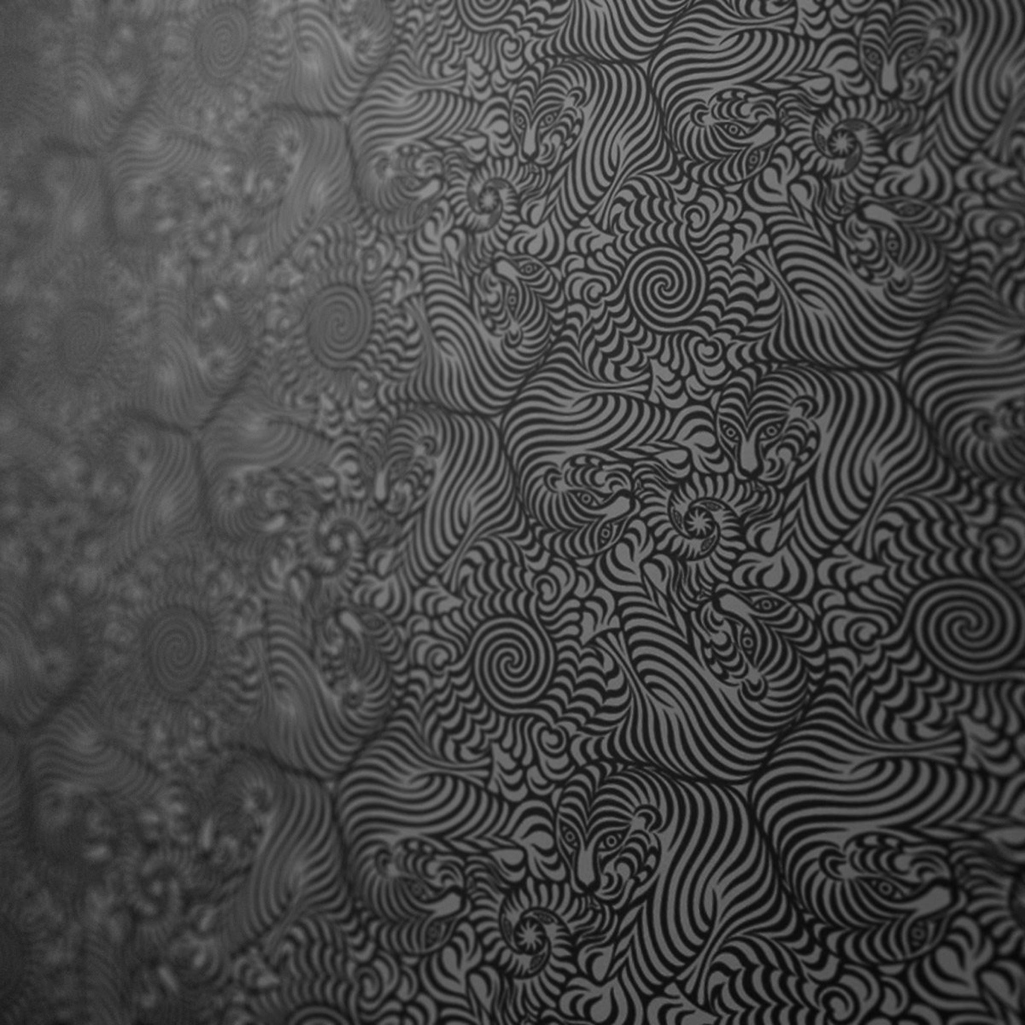 Texture Black White Patterns Tigers iPad Air wallpaper 