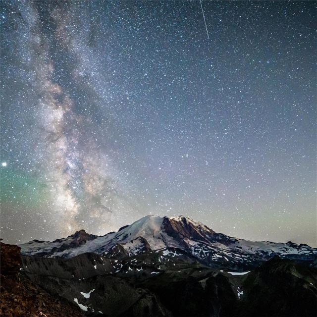 2048x2048 mt rainier under the nights sky 5k - 5k iPad Air Wallpaper
