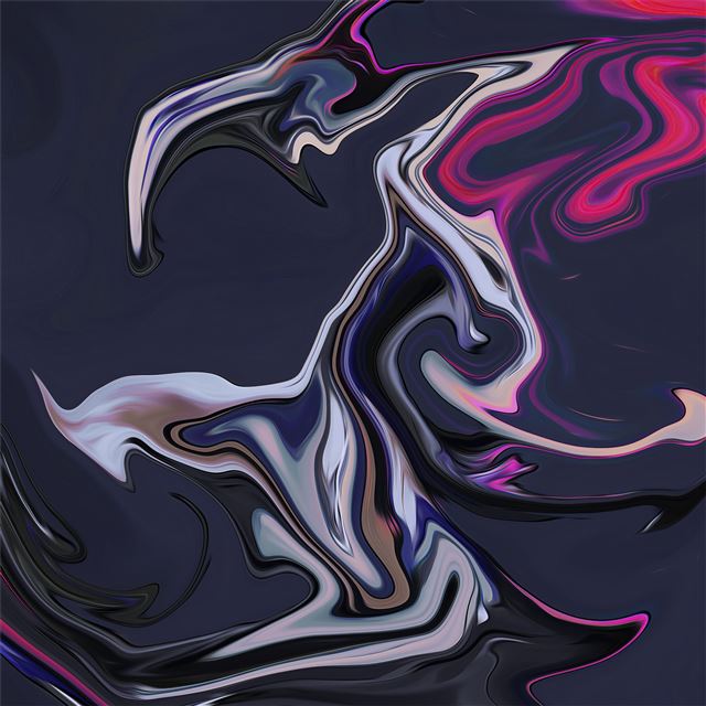 2048x2048 liquid abstract paint brushes 5k - digital art iPad Air Wallpaper