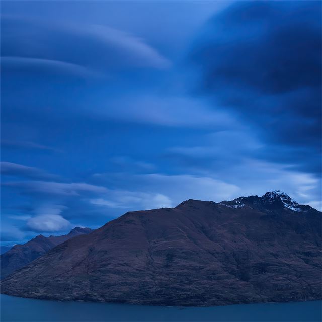 2048x2048 blue hour new zealand mountains 4k - new zealand iPad Air Wallpaper