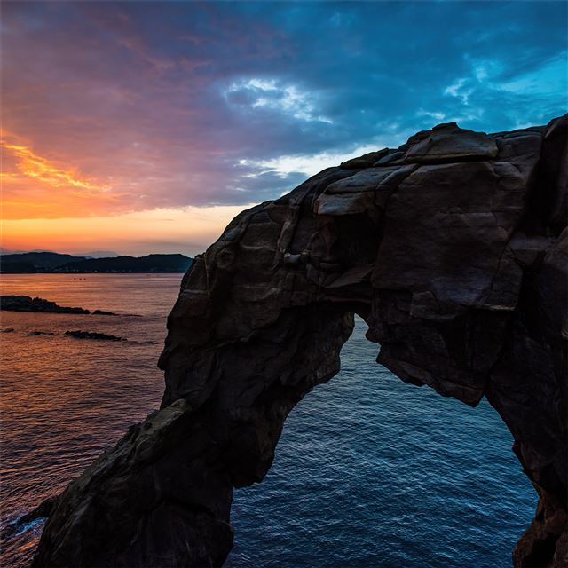 2732x2732 big rock clouds ocean 8k - clouds iPad Air Wallpaper