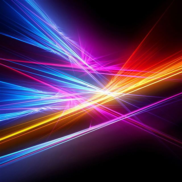 2048x2048 Rays Color Black Background - purple iPad Air Wallpaper
