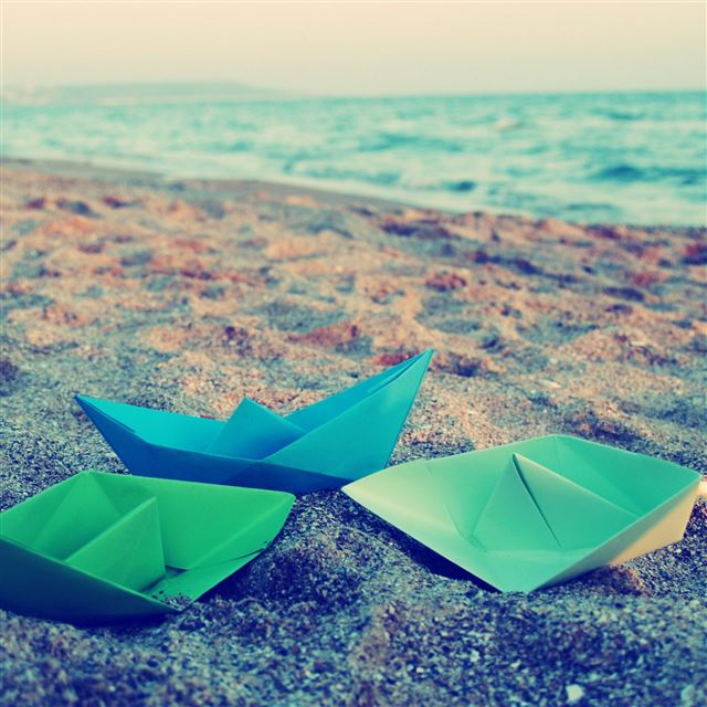 2048x2048 Paper Boats Origami Surface - surface iPad Air Wallpaper