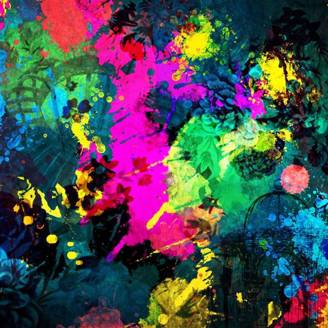2048x2048 Colorful Paint Splatter - colorful iPad Air Wallpaper