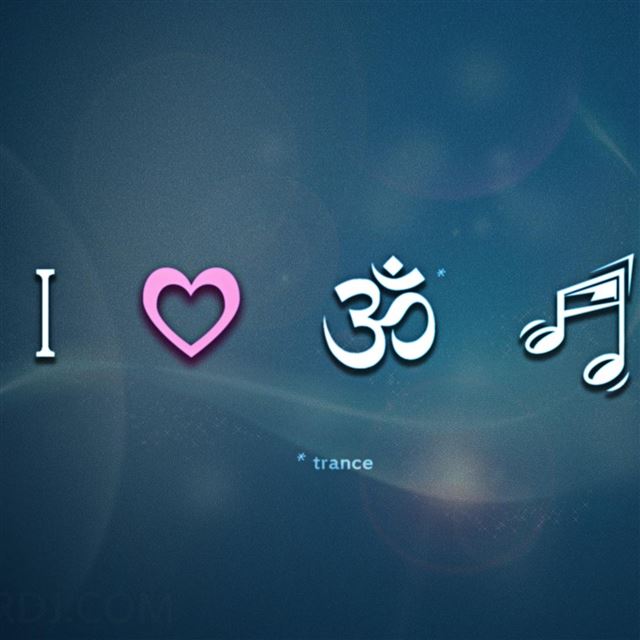 2048x2048 I Love Trance Music - pink iPad Air Wallpaper