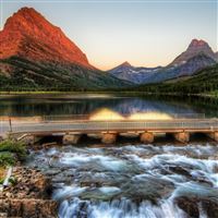 The Glacier National Park At Sunrise wallpaper
