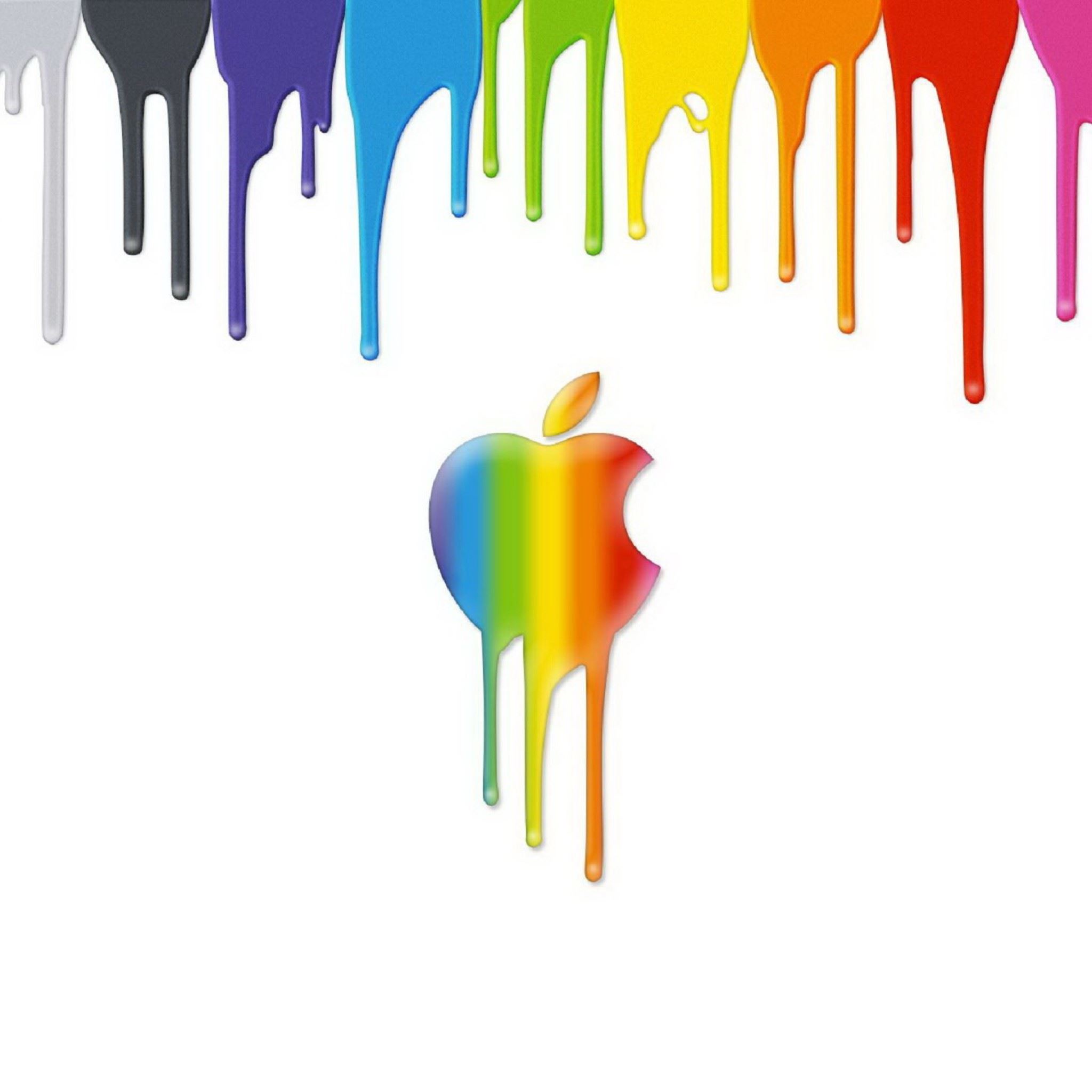 Apple Rainbow Mac Background iPad Air Wallpapers Free Download