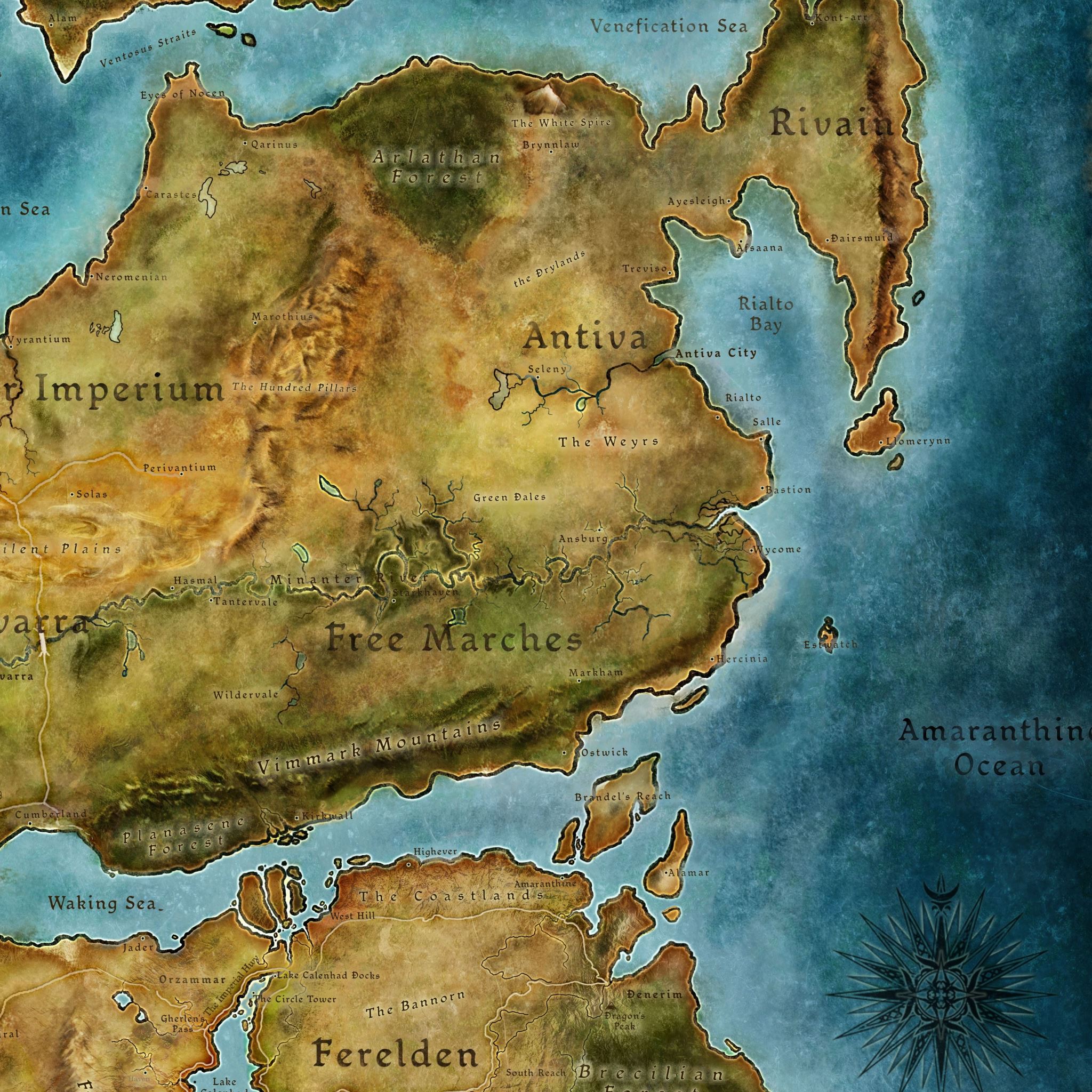 Dragon Age 2 Map iPad Air wallpaper 