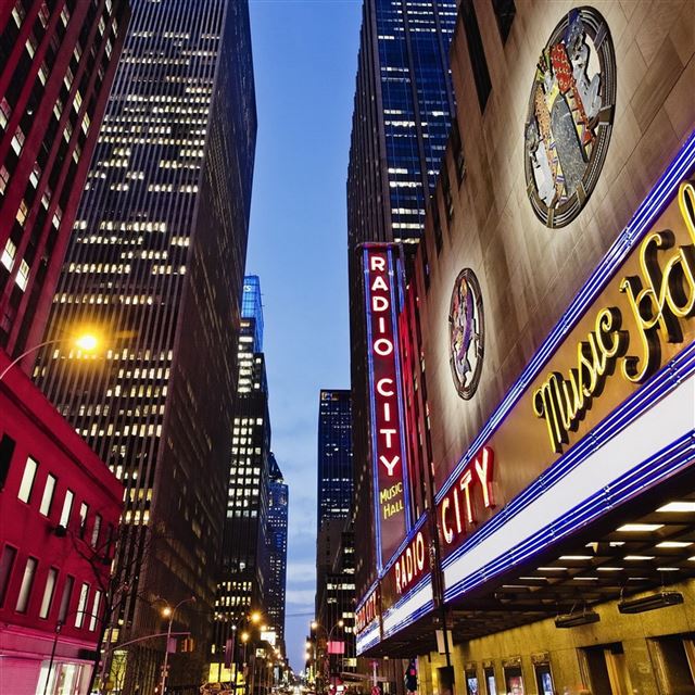 2048x2048 Building Apartment Inscriptions Lights Sky - building iPad Air Wallpaper