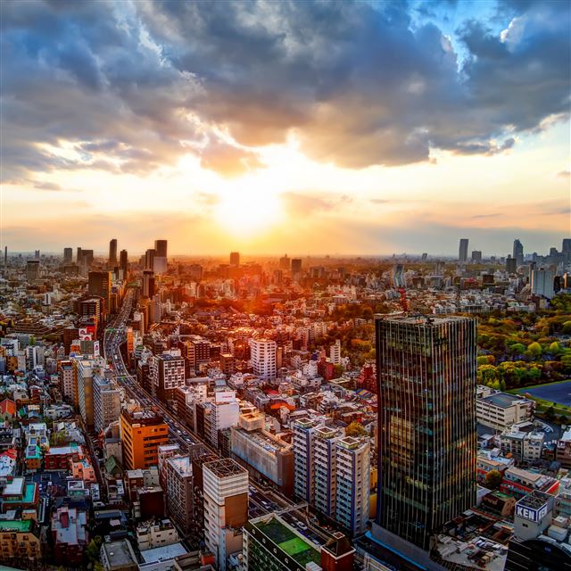 2048x2048 View From The Google Offices In Downtown Tokyo - road iPad Air Wallpaper