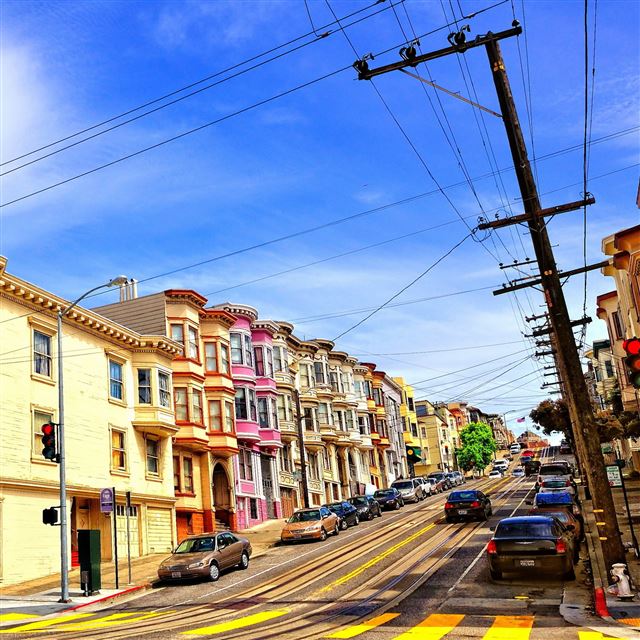 2048x2048 Street In San Francisco - road iPad Air Wallpaper