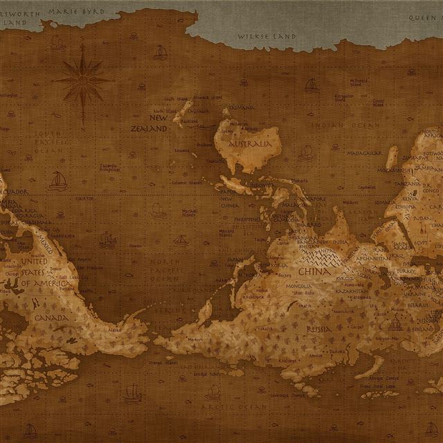 2048x2048 World Inverted Map - world iPad Air Wallpaper
