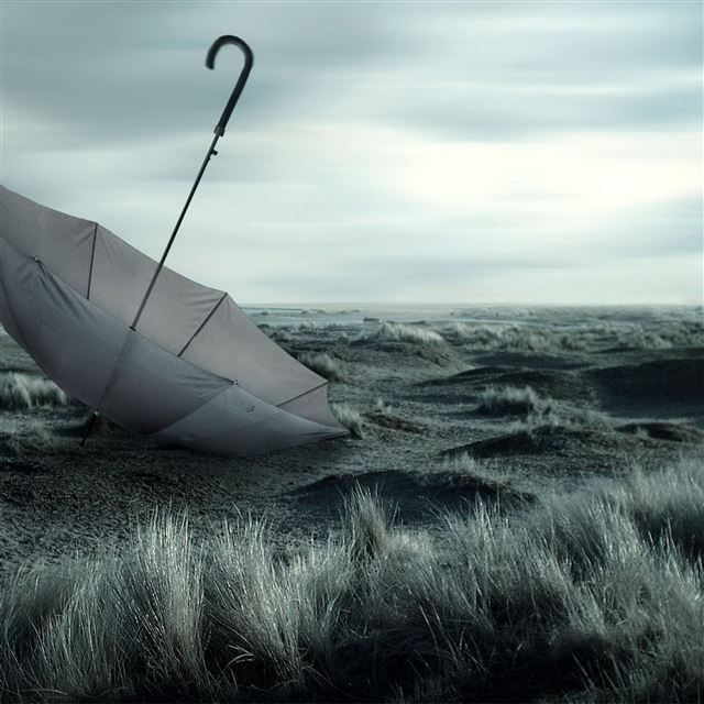 2048x2048 Desolate Umbrella - umbrella iPad Air Wallpaper