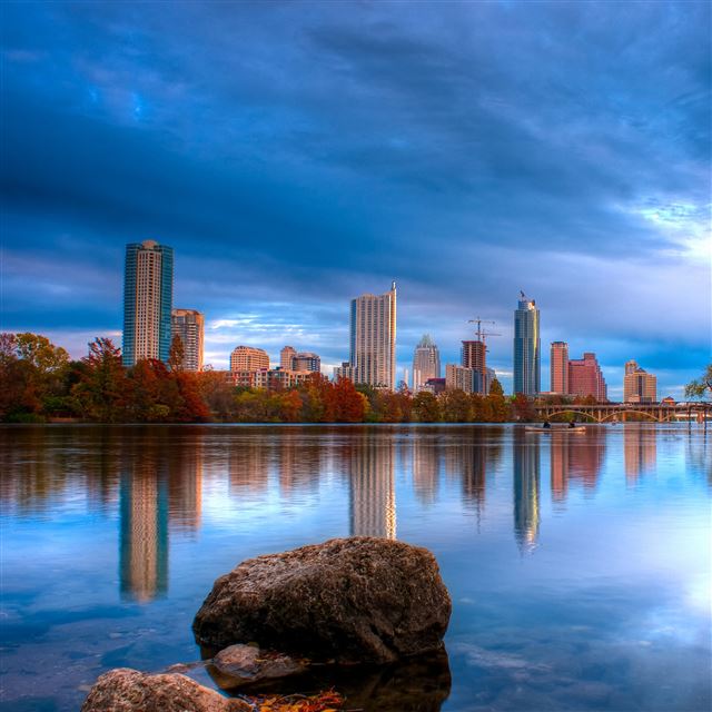 2048x2048 Dawn city - city iPad Air Wallpaper