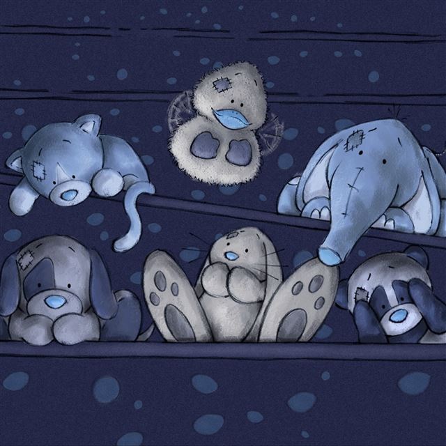 2048x2048 Toy Shelf Plush Baby Joy - cyan iPad Air Wallpaper