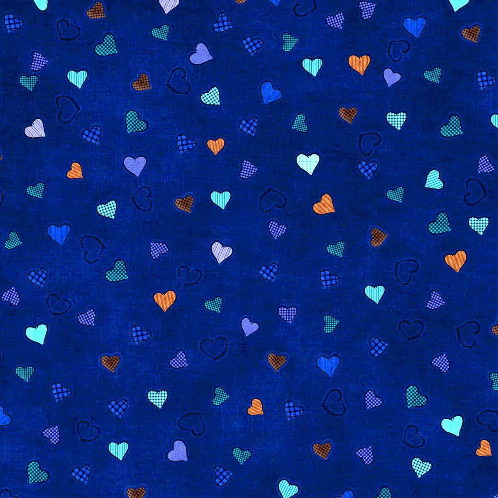 Hearts Blue iPad Air wallpaper 